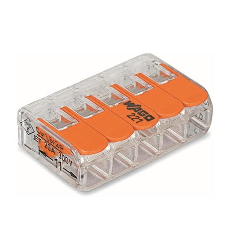 WAGO - Borne de connexion COMPACT 5-fach, 25 Pièce/s