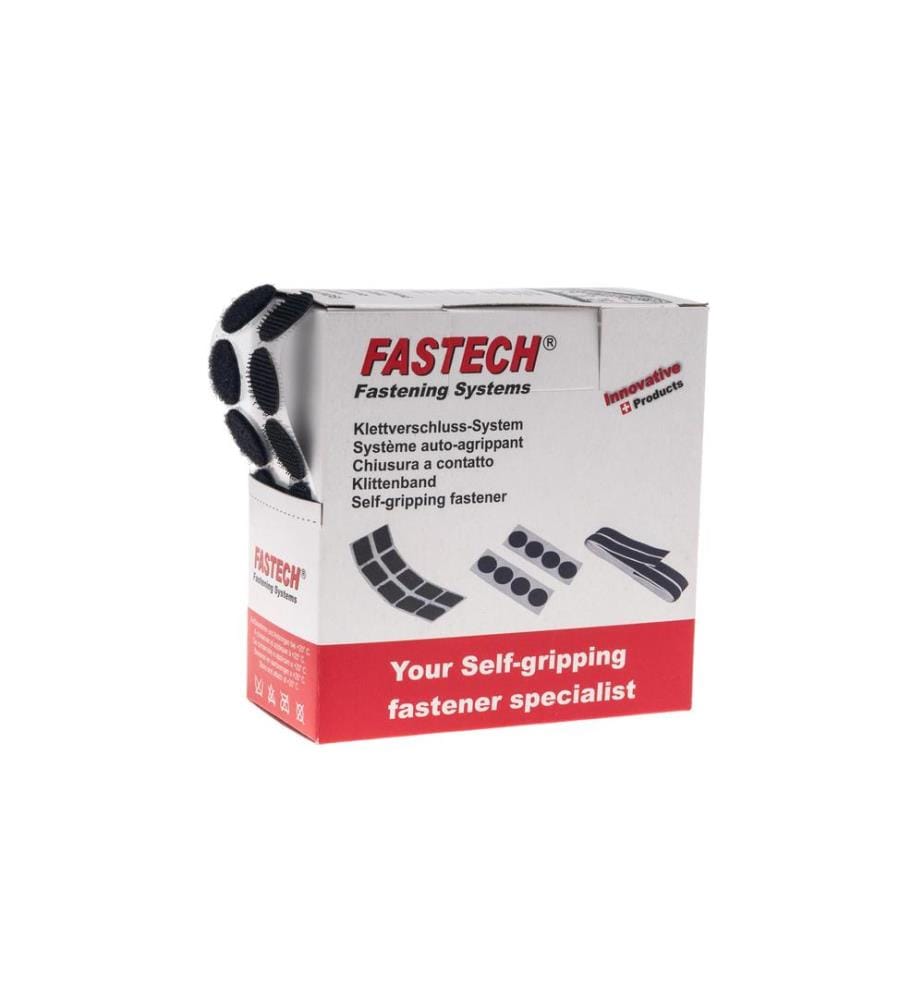 FASTECH - Points auto-agrippants Box 20 mm x 5 m autocollant, noir