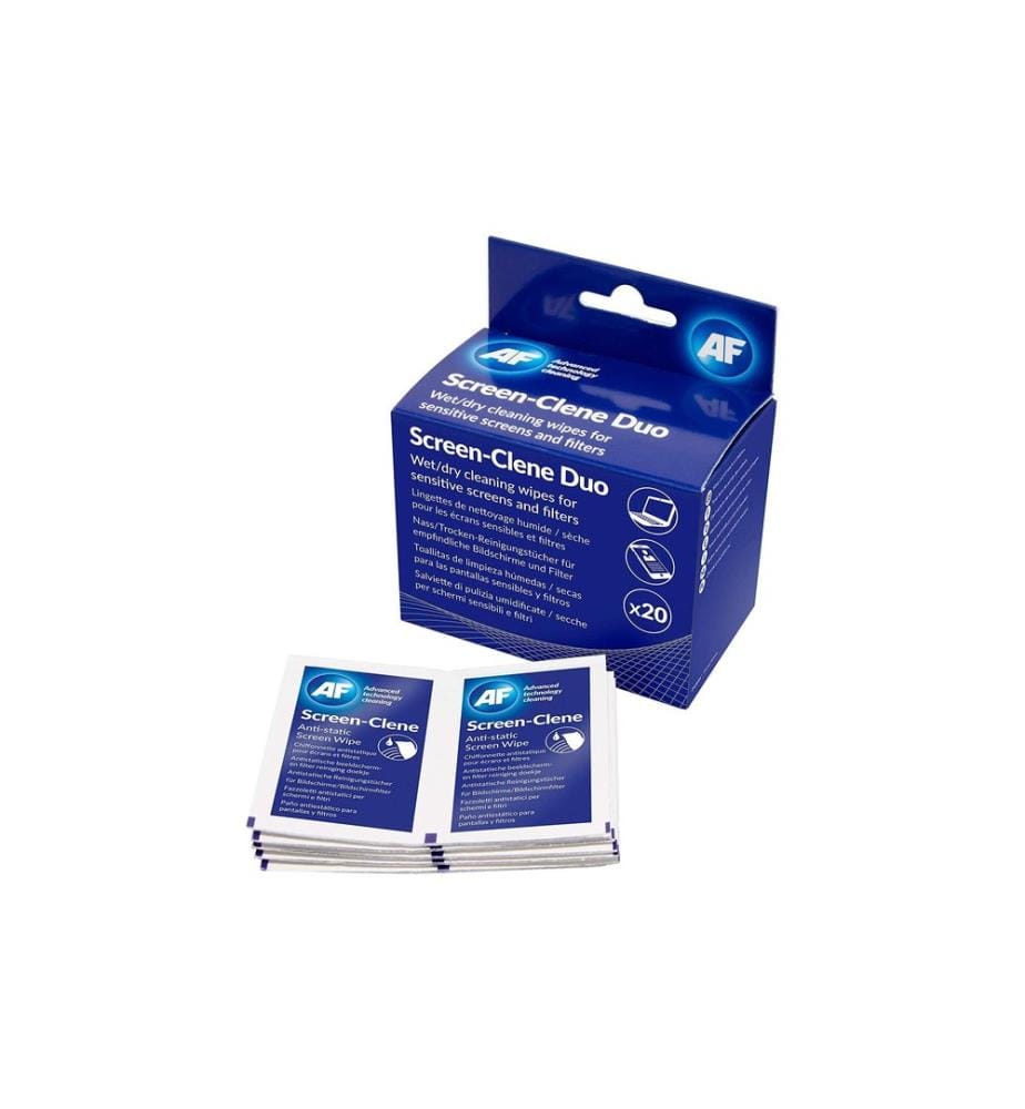 AF REINIGUNGSMATERIAL - Nettoyant pour écran Screen-Clene-Duo 20 pièces de chaque