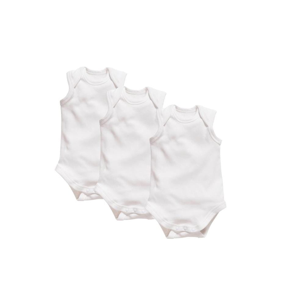 PLAYSHOES - Body à manches courtes Set de 3 pièces uni Taille 62/68