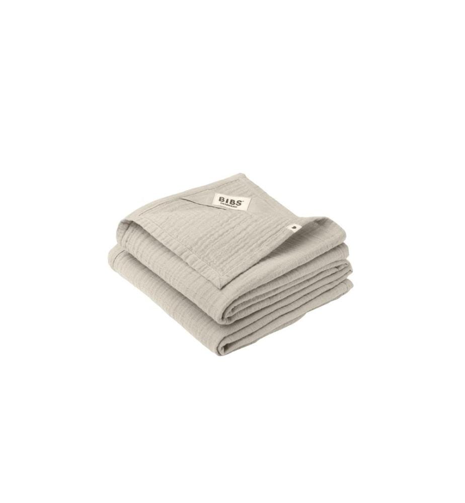 Bibs - Serviette en gaze Set de 2 pièces sable 70 x 70 cm