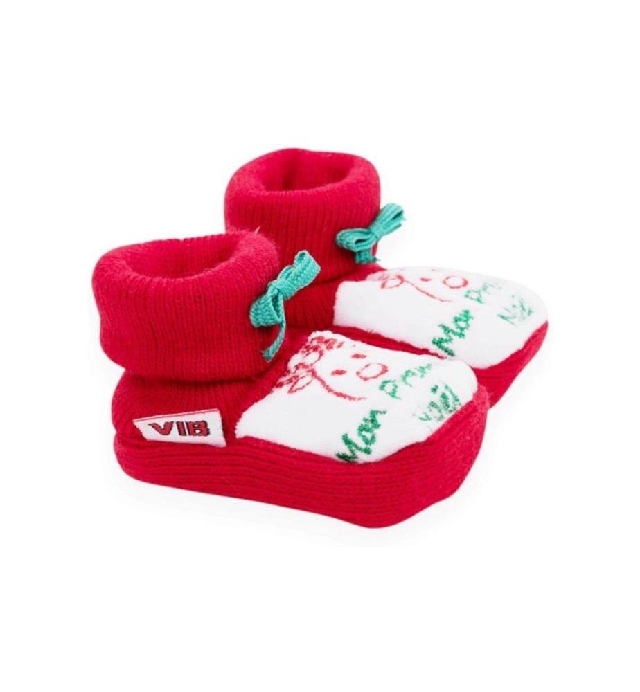 Very Important Baby - Chaussons My first X-mas rouge/blanc
