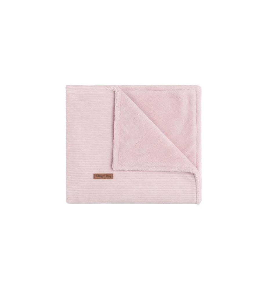 baby's only - Couverture pour bébé doublée en peluche Rose ancien