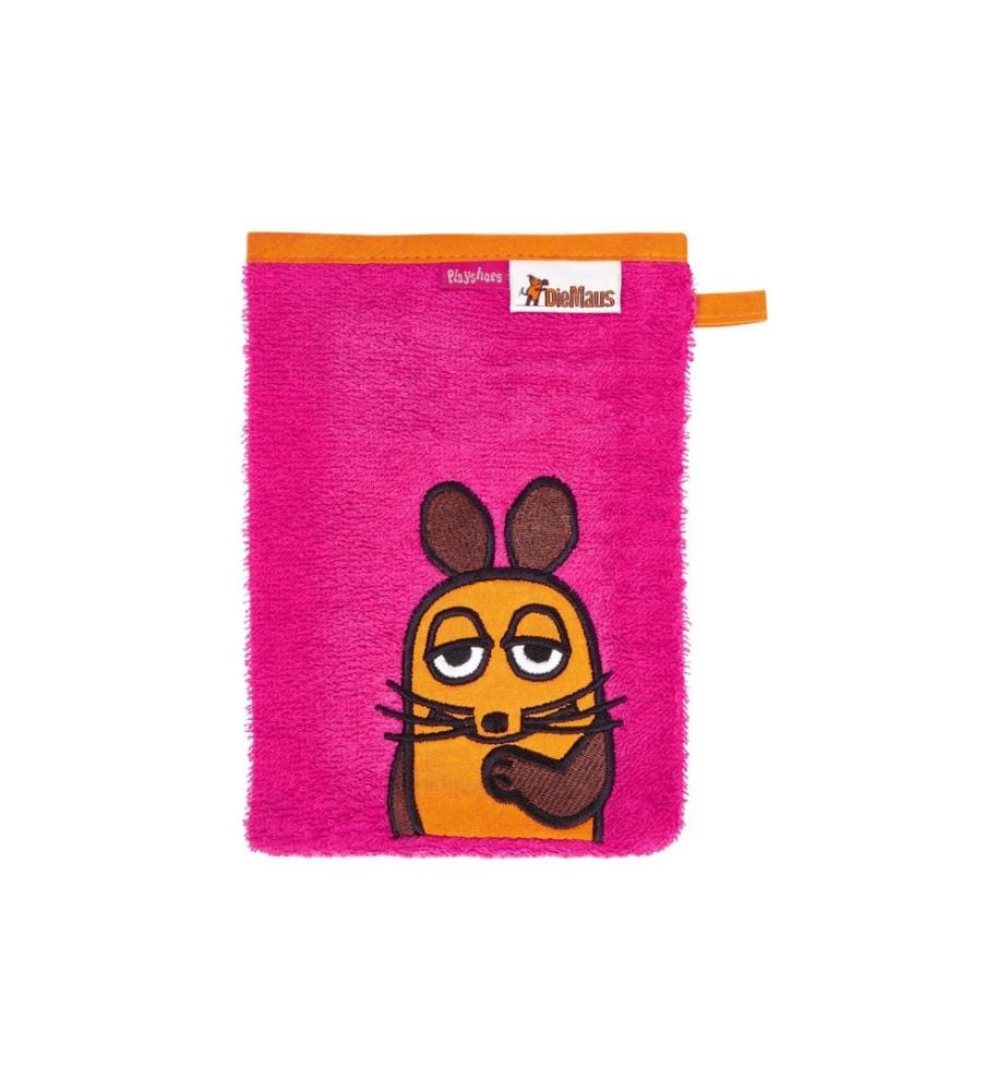 PLAYSHOES - Gants de toilette pour bébé La souris Orange/Rose