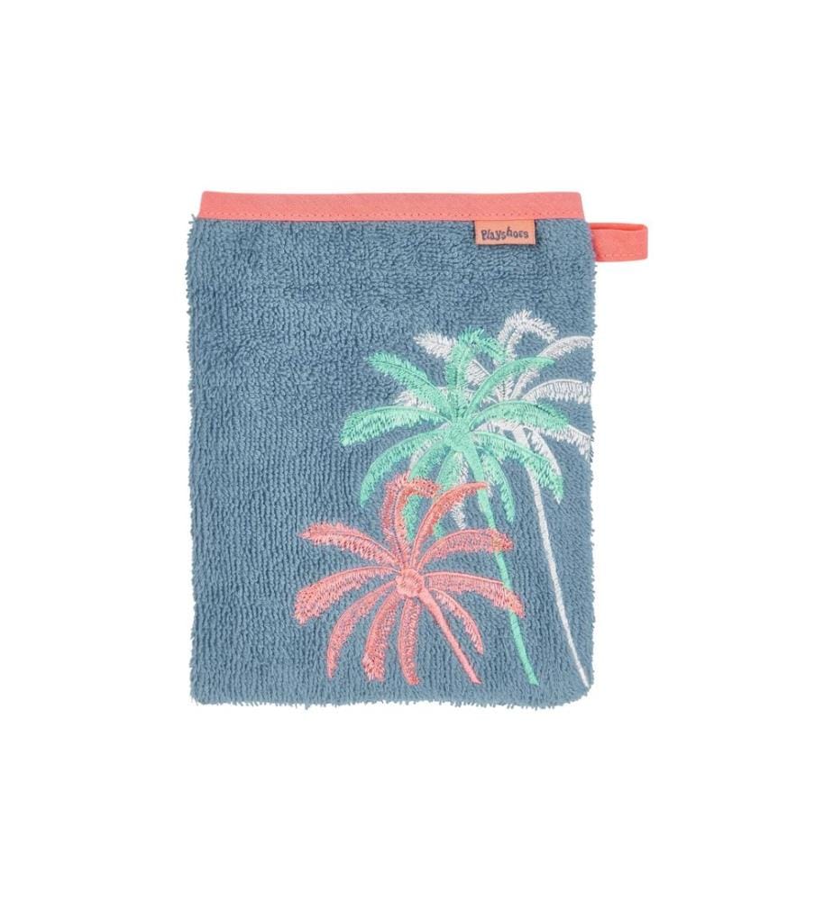 PLAYSHOES - Gants de toilette pour bébé Palmiers Bleu clair
