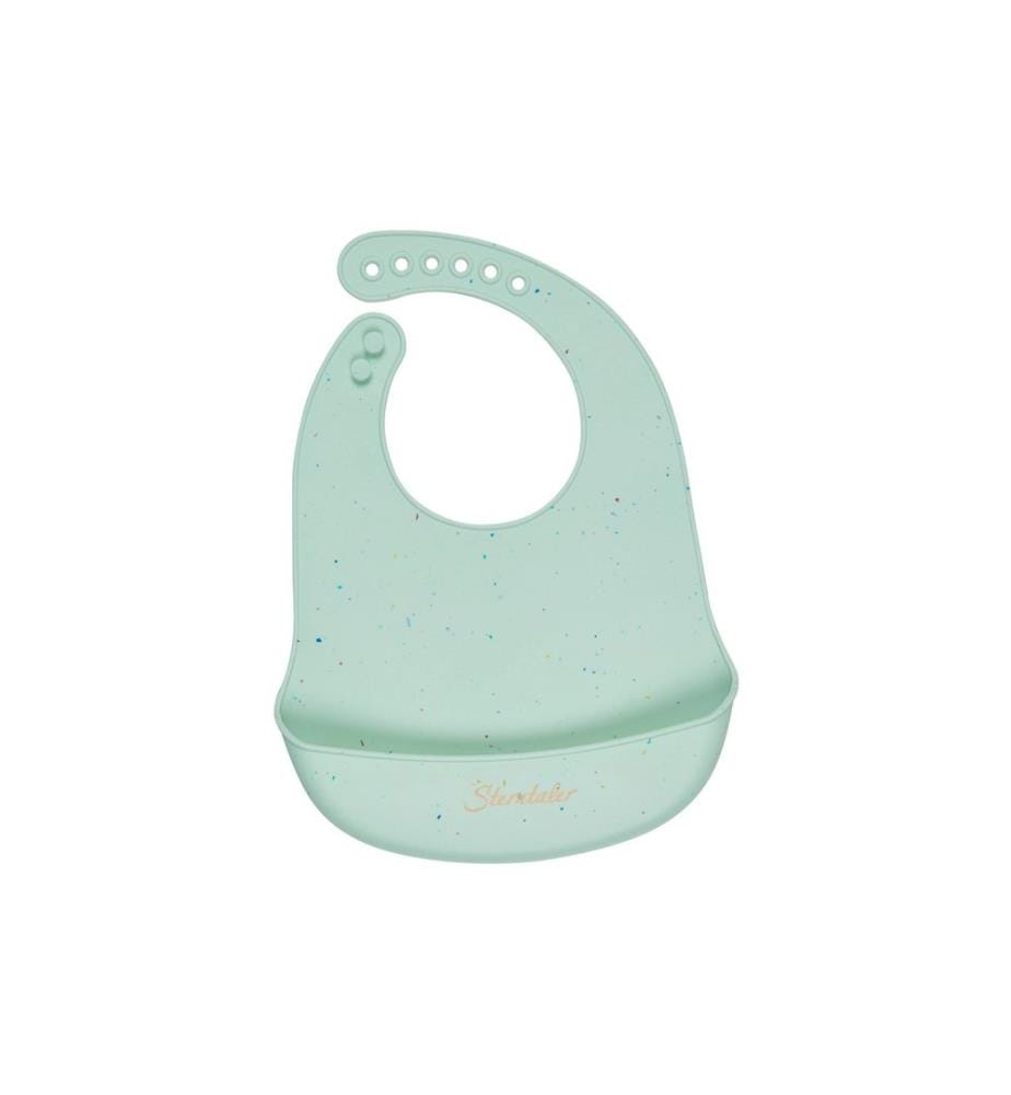 STERNTALER - Bavoir en silicone Famille Ours 32 x 24 cm, Vert menthe