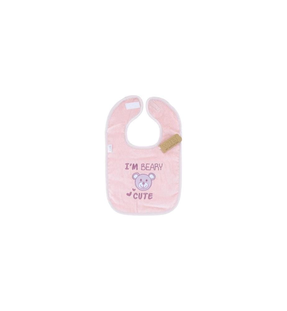 Very Important Baby - Bavoir I`m Beary Mignon rose 38 x 22 cm