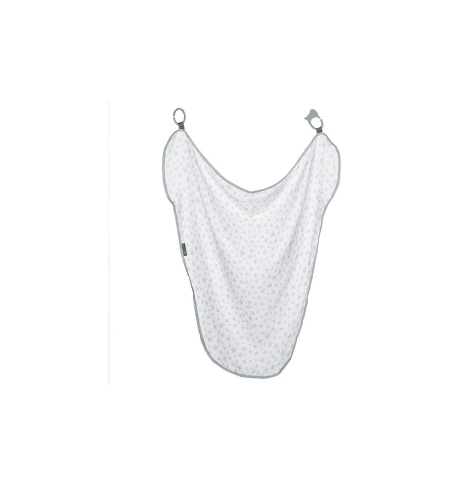 Cheeky Chompers - Serviette en gaze 6in1 Silver Star 91.4 x 91.4 cm Argent
