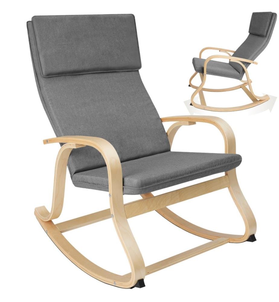 Fauteuil à bascule Roca - gris clair