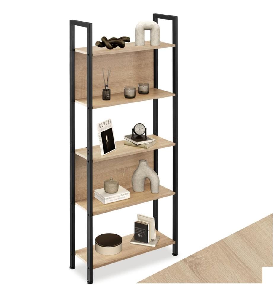 Étagère Westport 62x24x165,5 cm - Bois clair industriel, Chêne Sonoma