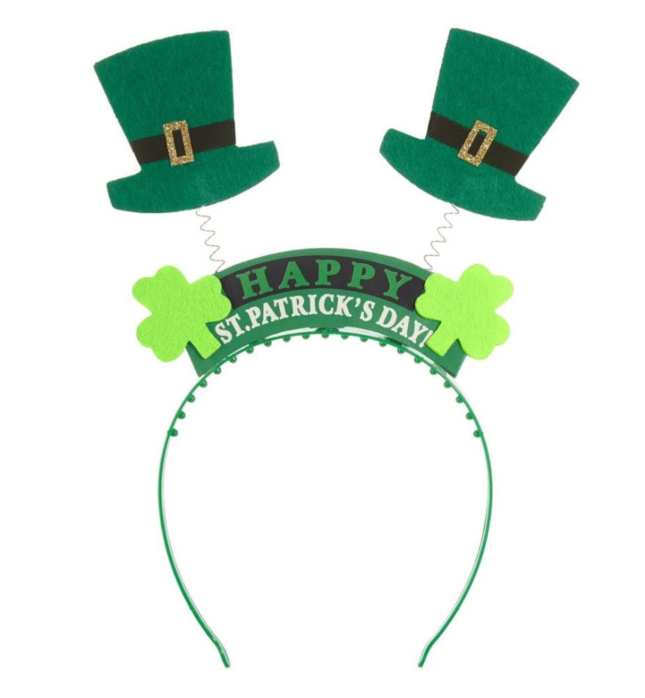 Parure de tête avec inscription et haut-de-forme pour la St. Patrick