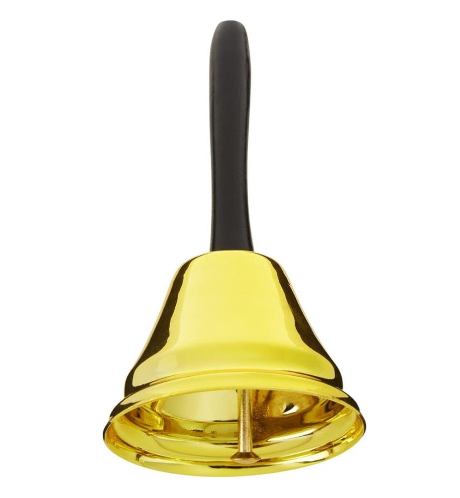 Cloche à main dorée