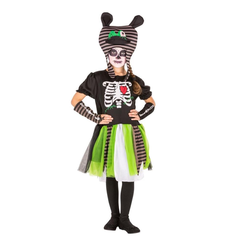 Déguisement zombie-squelette pour filles
