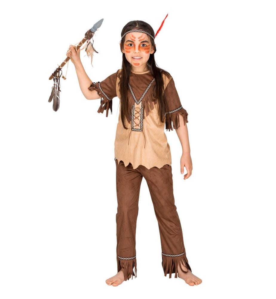Costume pour fille indienne Épervier rouge