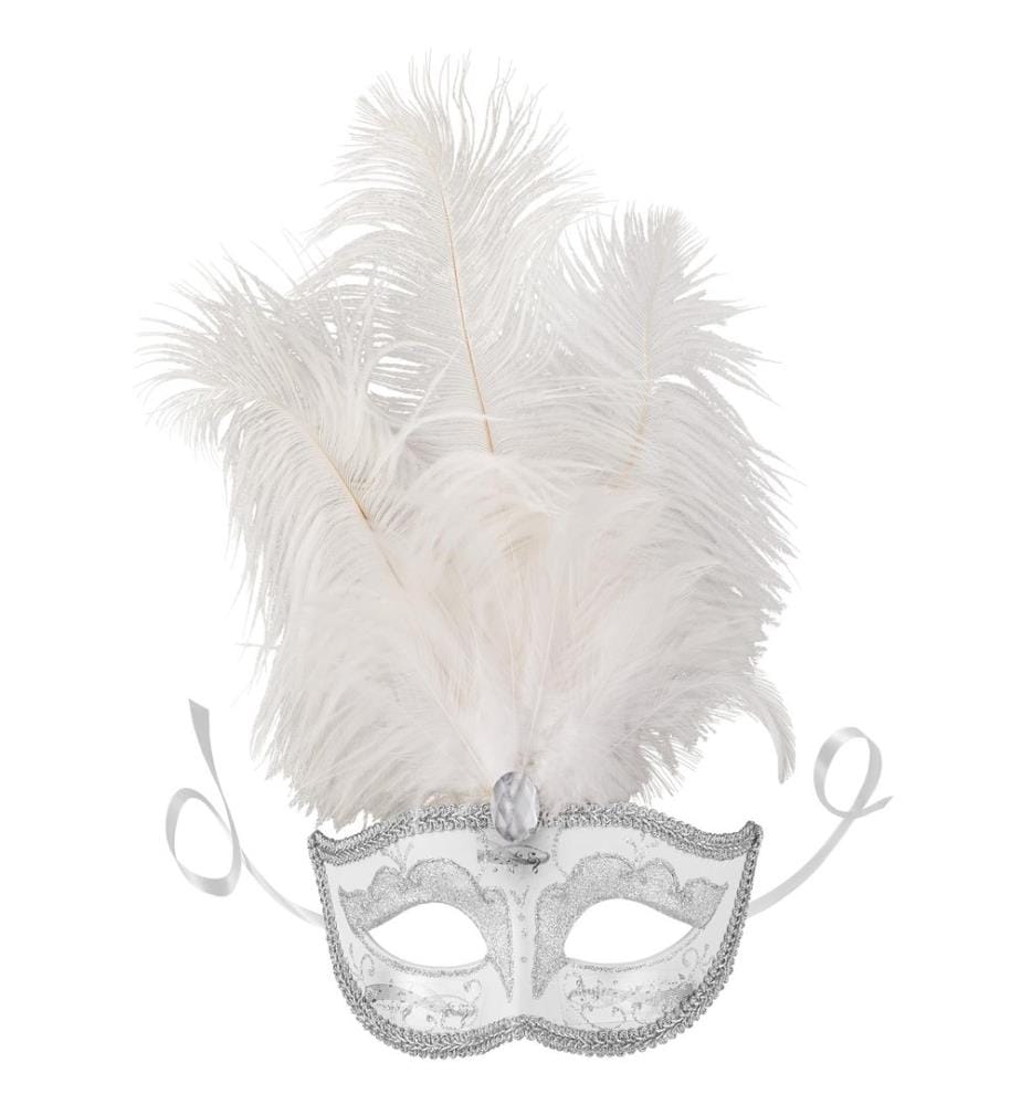 Masque vénitien avec plumes