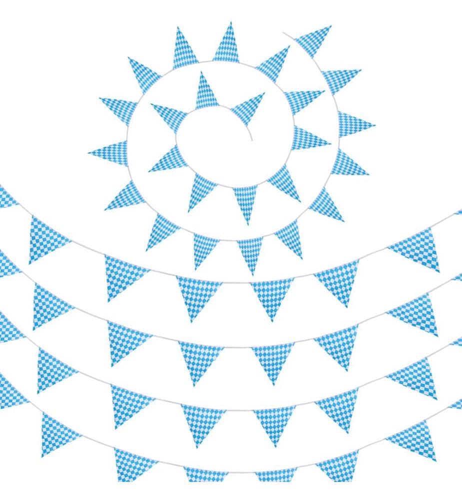 Guirlande avec motif losanges bleus et blancs
