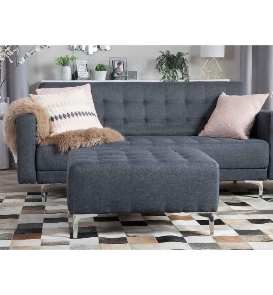 Ottoman ABERDEEN Tissu Gris foncé