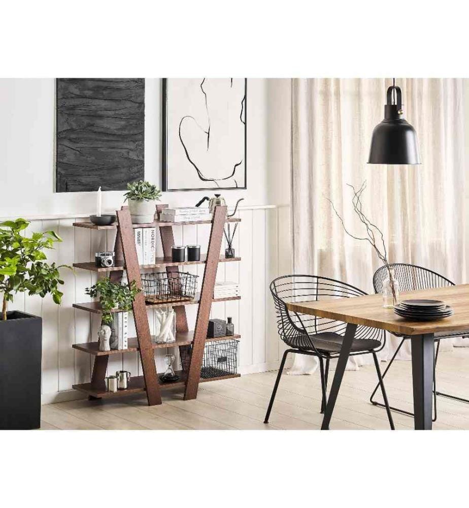 Étagère à 5 niveaux ESCALANTE 116 cm Marron foncé