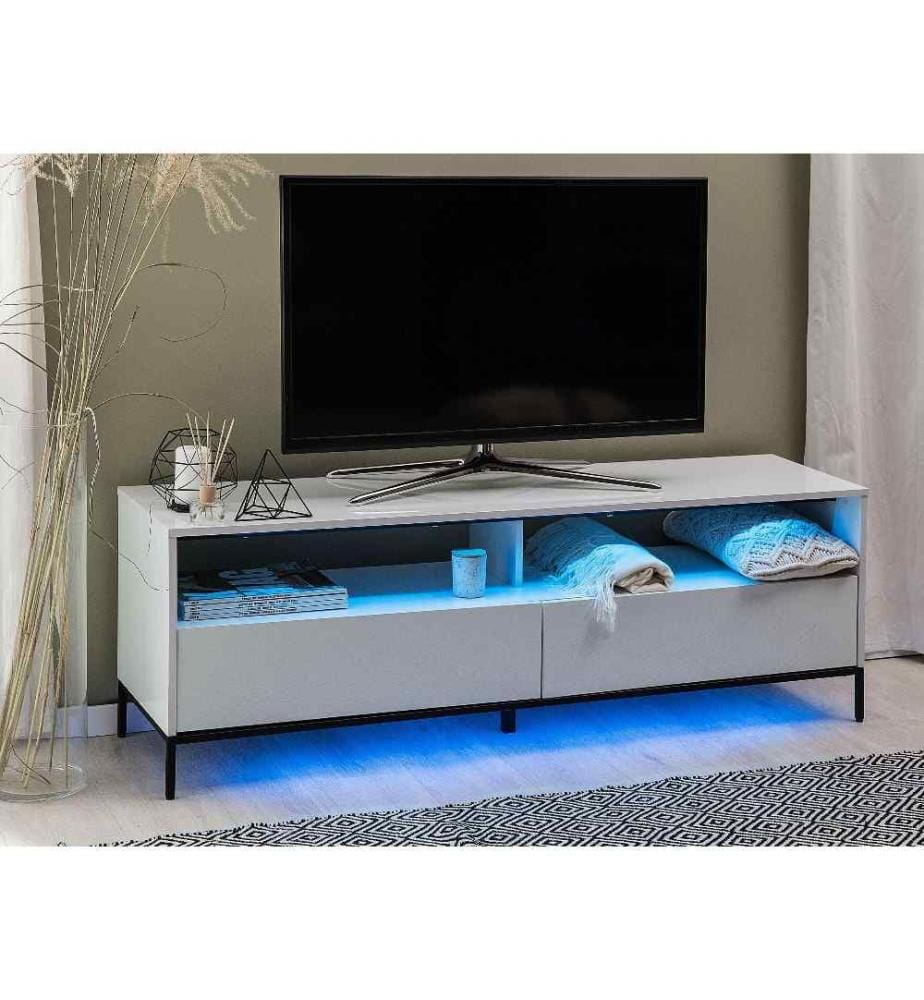 Meuble TV LED SYDNEY Blanc