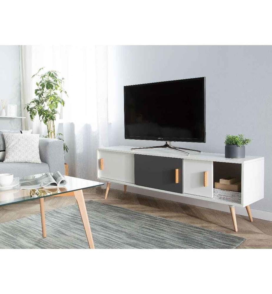 Meuble TV INDIANA Blanc