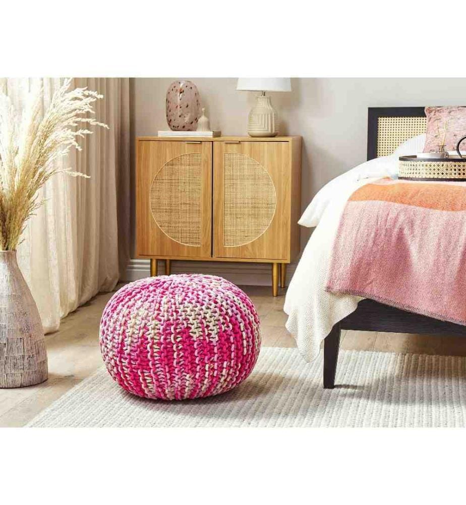 Pouf CONRAD Coton Rose