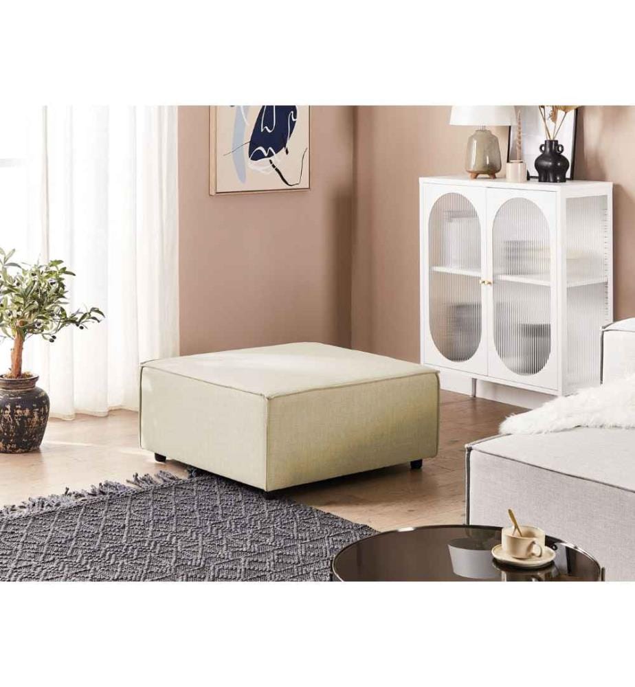 Ottoman APRICA Lin synthétique Beige