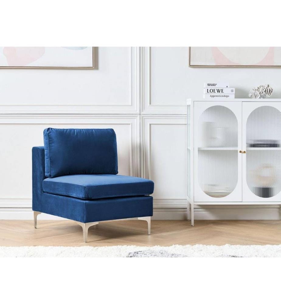 Module fauteuil EVJA Velours Bleu marine