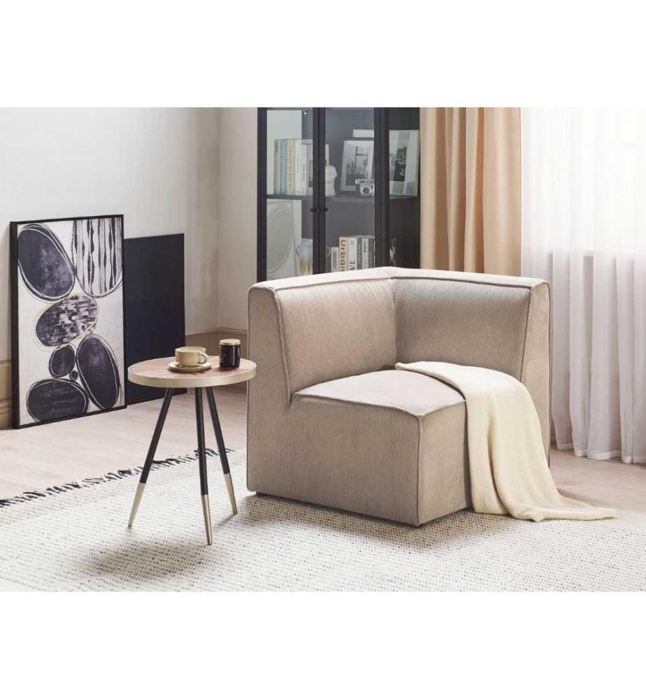 Module d'angle LEMVIG Velours côtelé Taupe