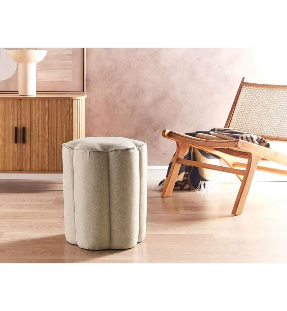 Pouf TAPPEN Lin synthétique Beige