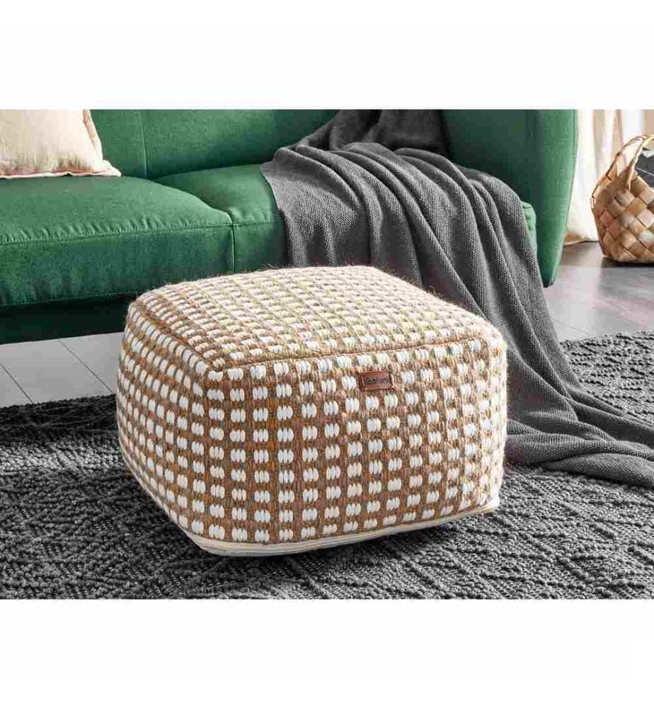 Pouf CHILAR Coton Beige