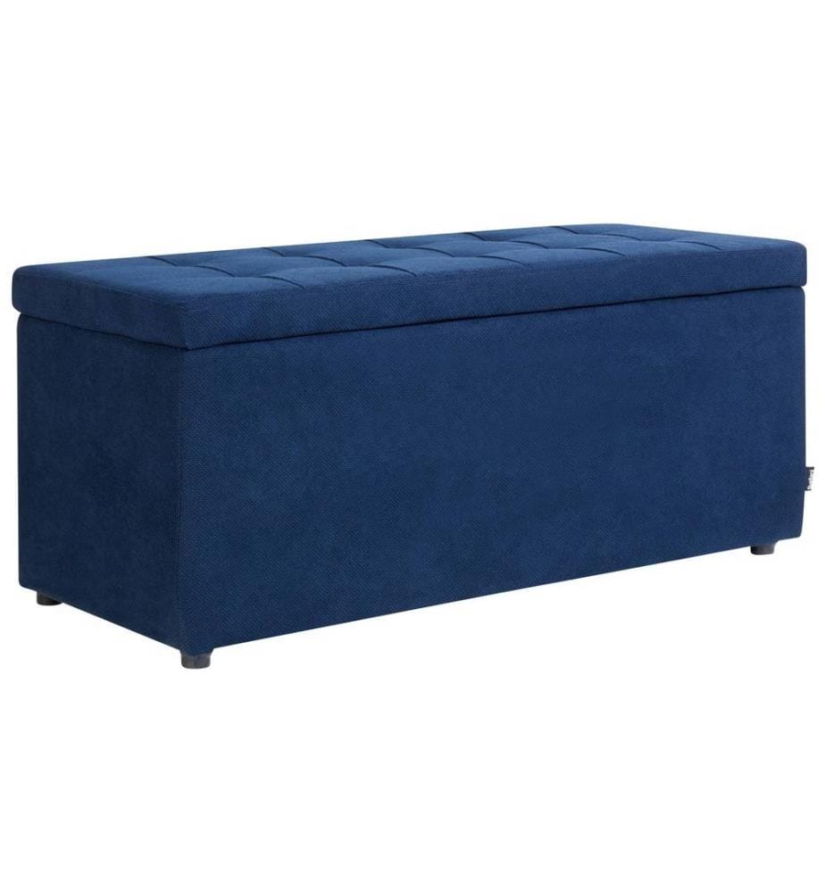 Pouf de rangement OREM Tissu Bleu marine