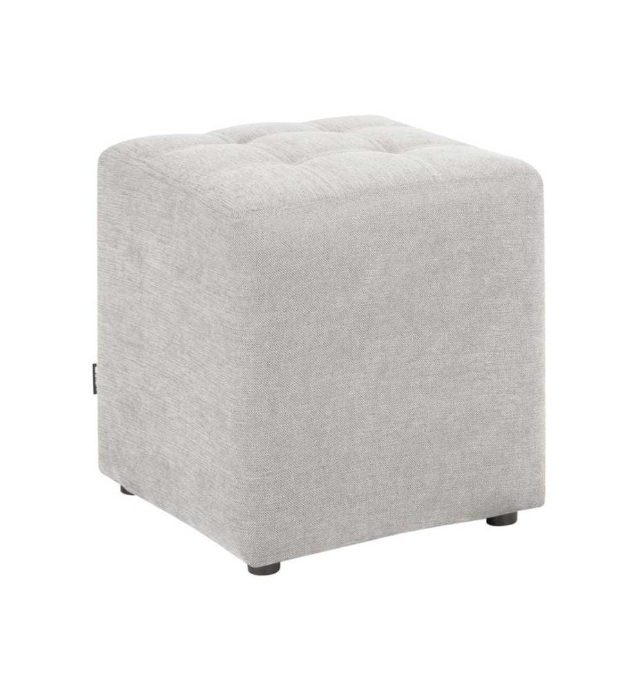 Pouf KANSAS Tissu Gris clair