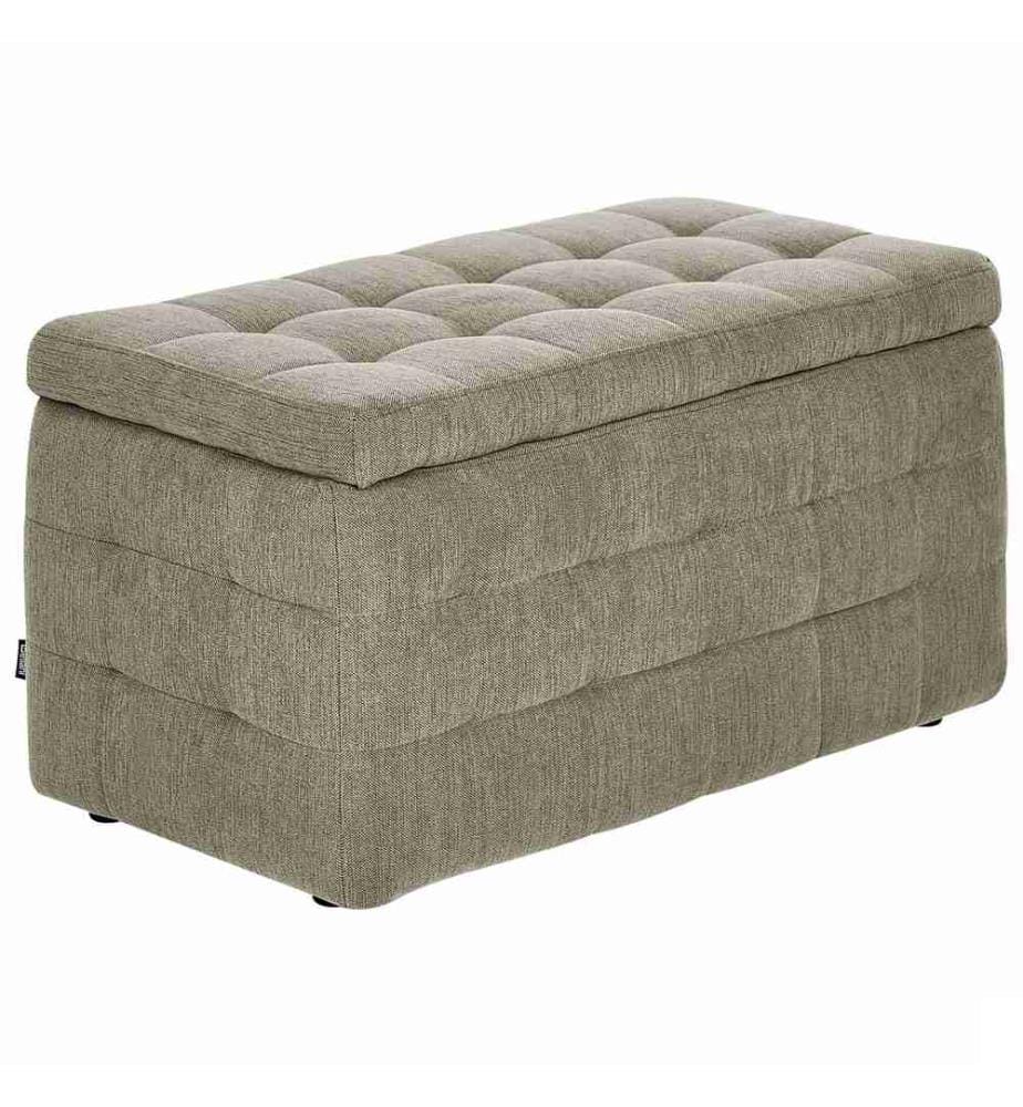 Pouf de rangement MICHIGAN Tissu Vert olive