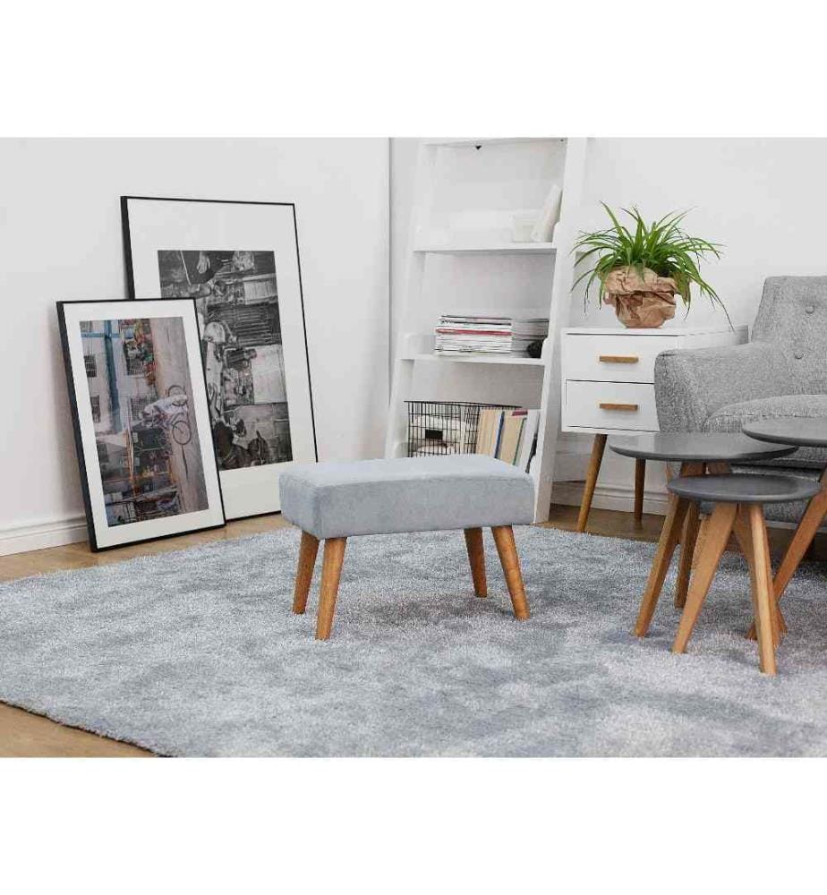 Repose-pied TAKOMA Velours Gris