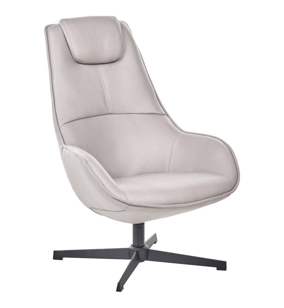 Fauteuil pivotant HAUGE Cuir PU Gris clair