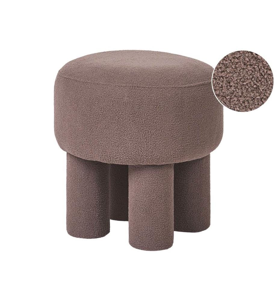 Repose-pied CANBY Bouclé Marron