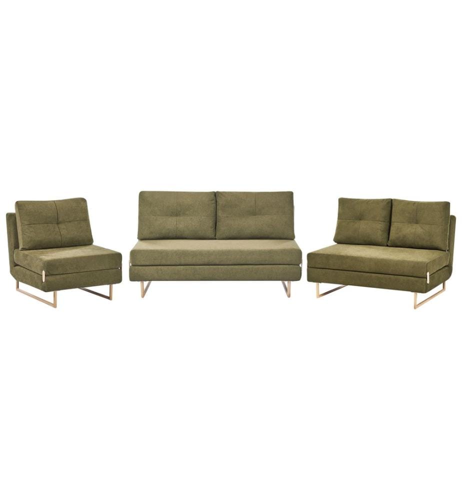 Ensemble de salon 6 places JERSLEV Tissu Vert