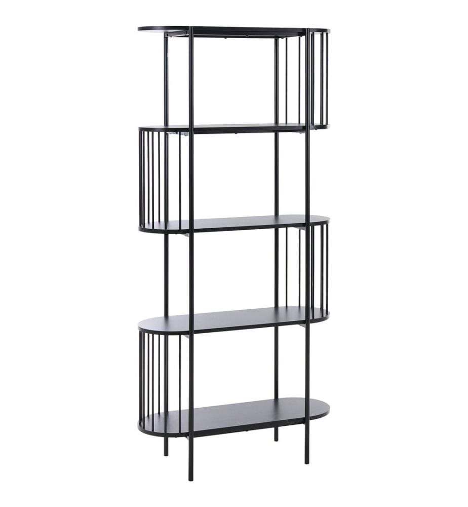 Bibliothèque 4 étagères OREANA 172 cm Noir