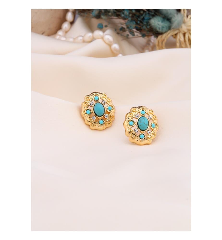 Boucles d'Oreilles Turquoise - Bleu