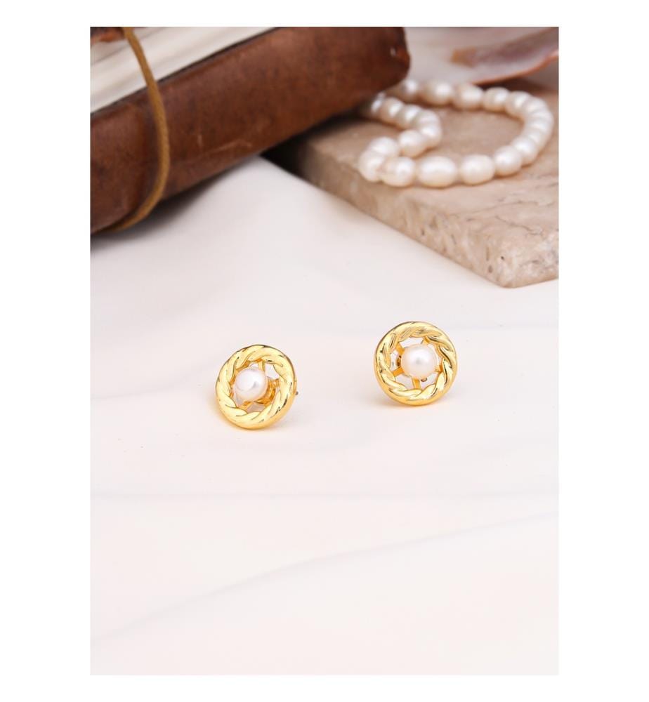 Boucles d'Oreilles en perles - Blanc