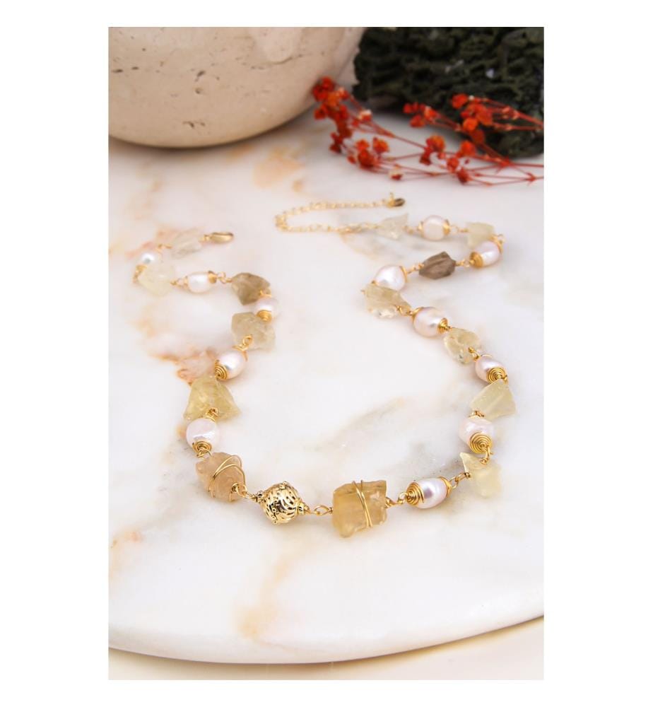 Collier de perles - Blanc