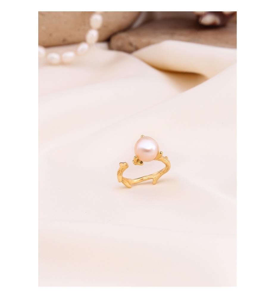 Bague en perles - Blanc