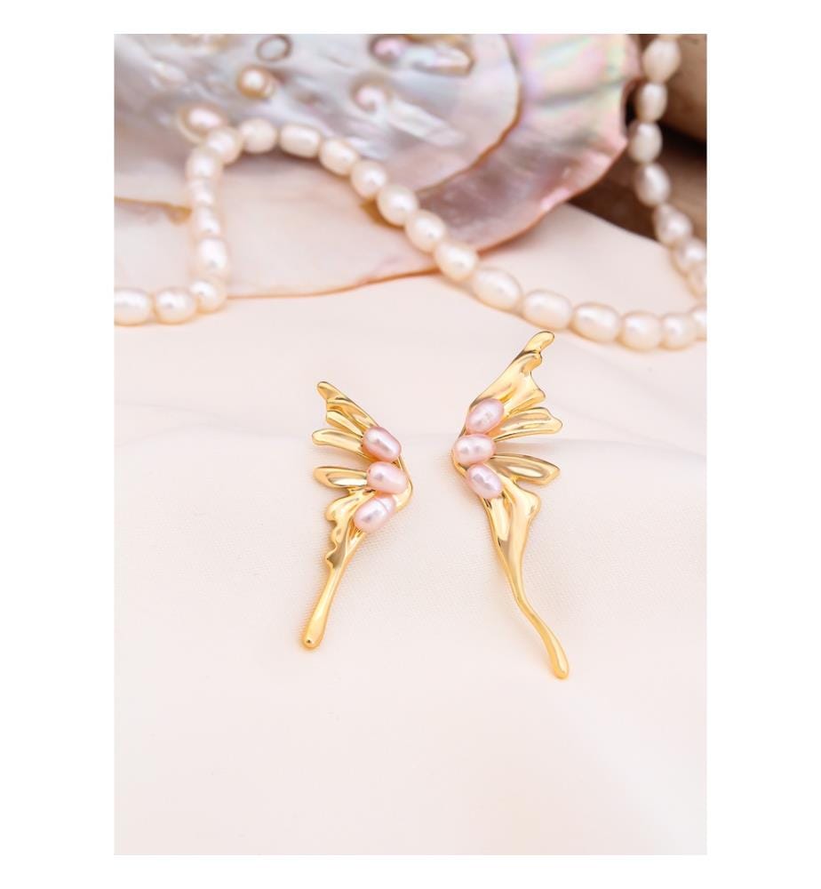 Boucles d'oreilles en perles - blanc
