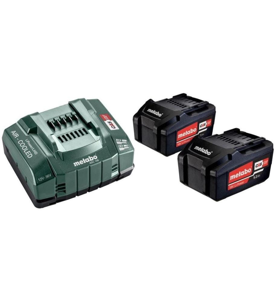 METABO - Batteries et chargeurs Basis-Set 2 x 5.2 Ah