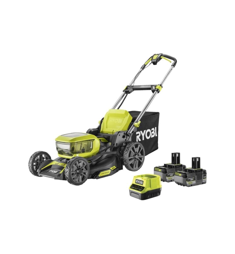 RYOBI - Tondeuse à gazon sans fil RY18 lmX46A-250 + 2x 5.0 Ah