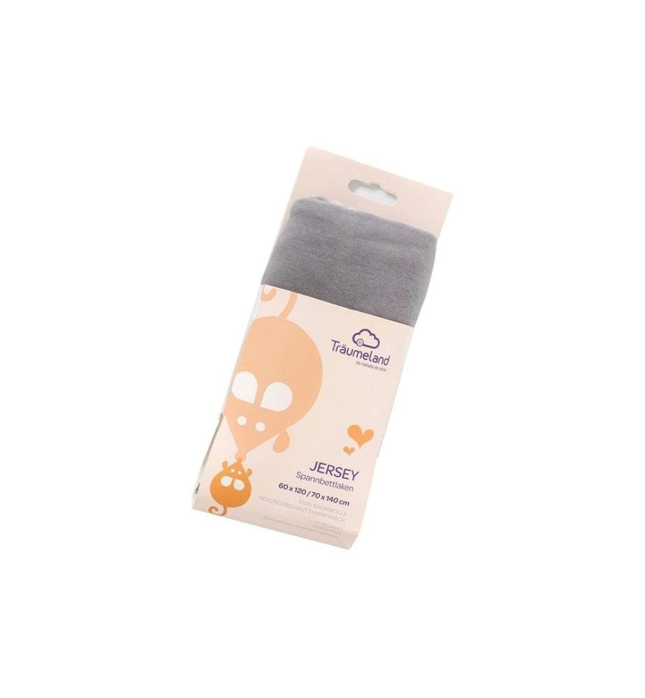 Träumeland Drap de lin Jersey 140 x 70 cm, Gris foncé