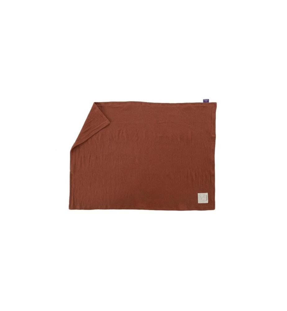 Träumeland Couverture pour bébé en mousseline de coton Terracotta