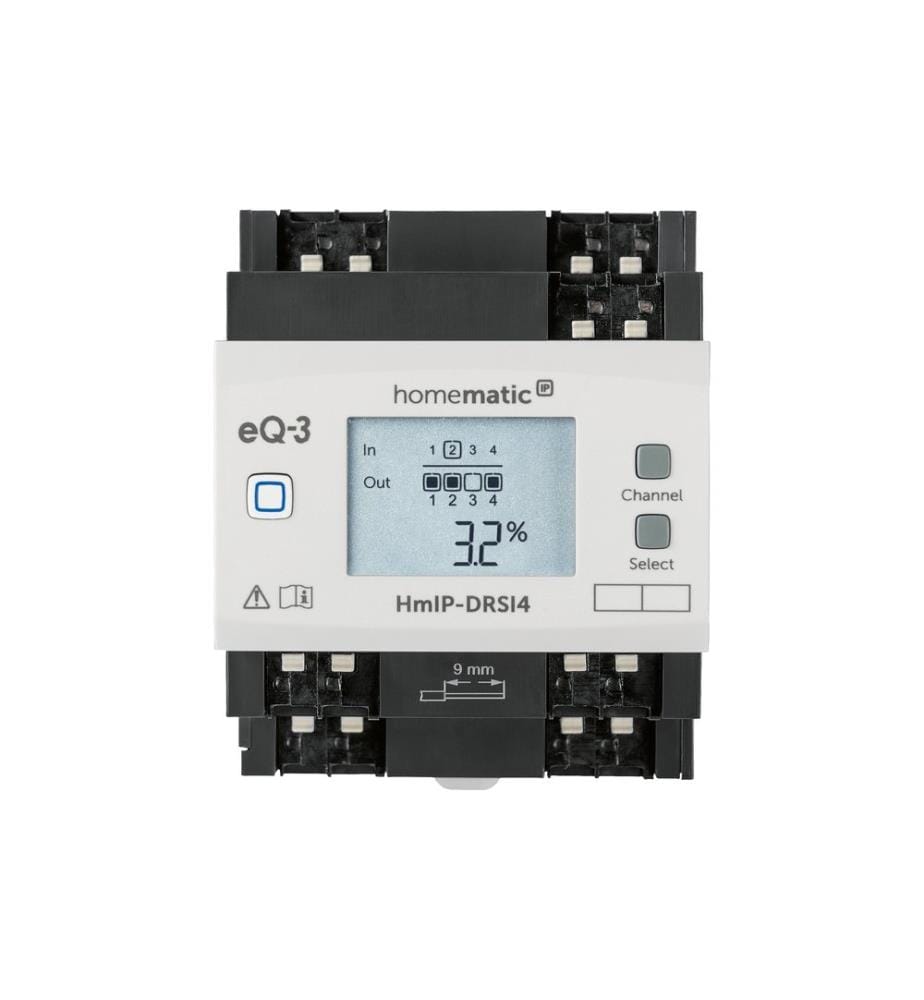 HOMEMATIC IP - Smart Home Actionneur de commutation radio pour montage sur rail DIN 4 fois