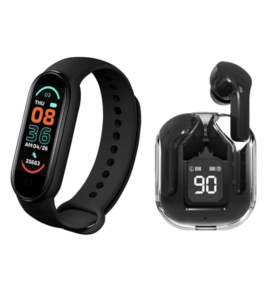 Pack Sport Bracelet connecté avec TWS Imagine Bluetooth 5.3 - Noir