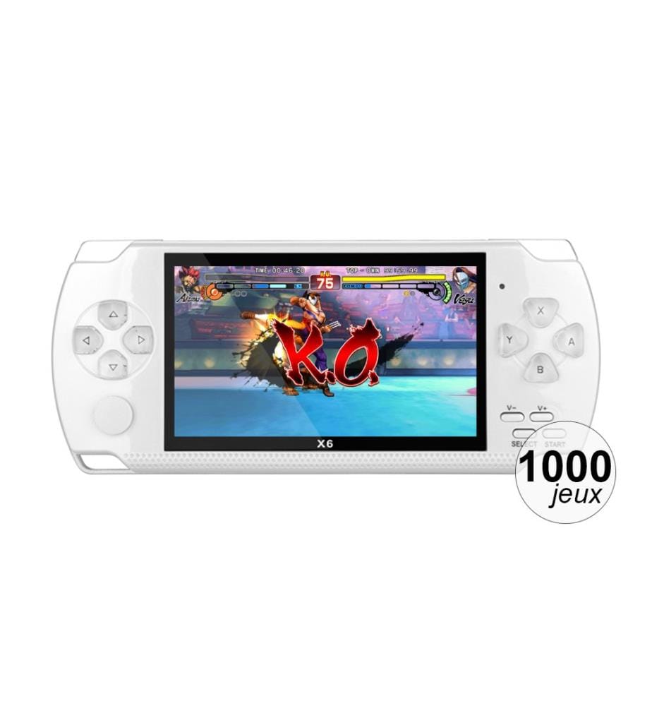 Console émulateur portable 4.3 pouces lecteur audio vidéo - Blanche
